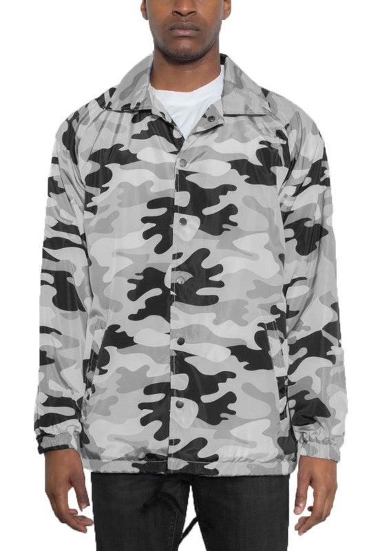 Camo Print Coachs Jacket