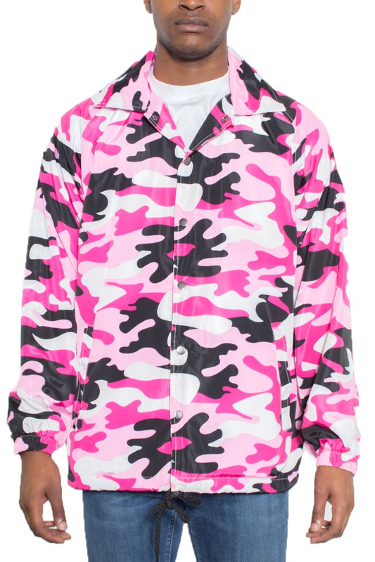 Camo Print Coachs Jacket