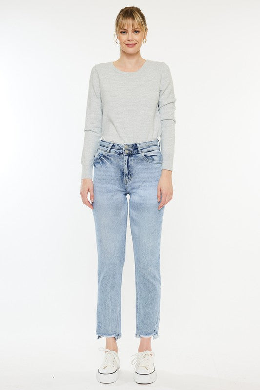 High Rise Slim Straight Jeans