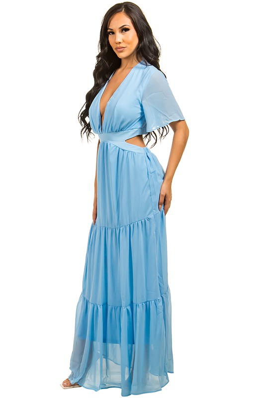 SEXY CHIFFON MAXI DRESS