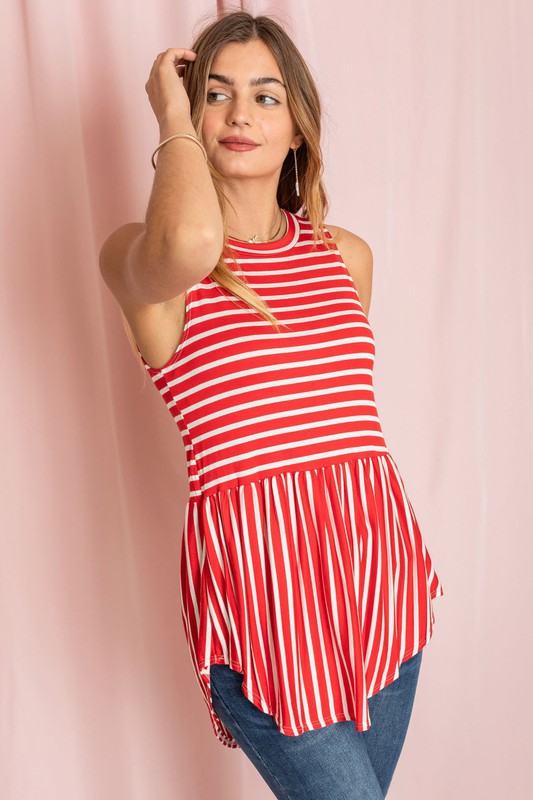 Stripe High Waist Tunic