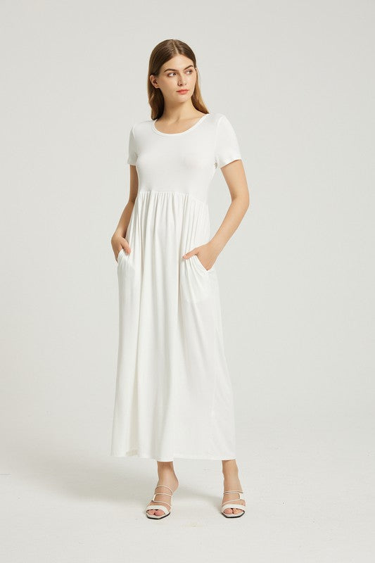 Women's Summer Casual Maxi Dress With Pocket