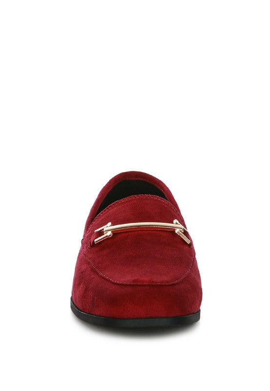 Zaara Solid Faux Suede Loafers