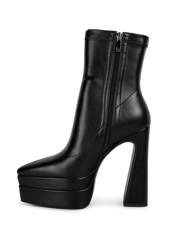 Dextra High Platform Ankle Boots