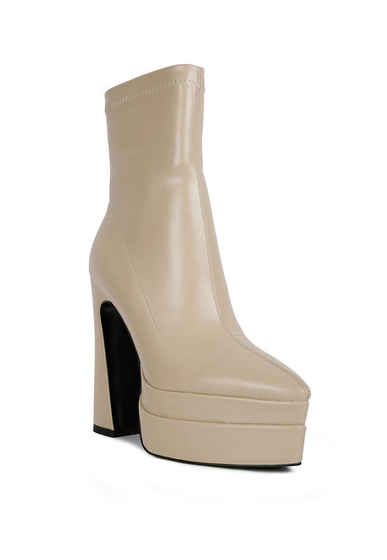 Dextra High Platform Ankle Boots