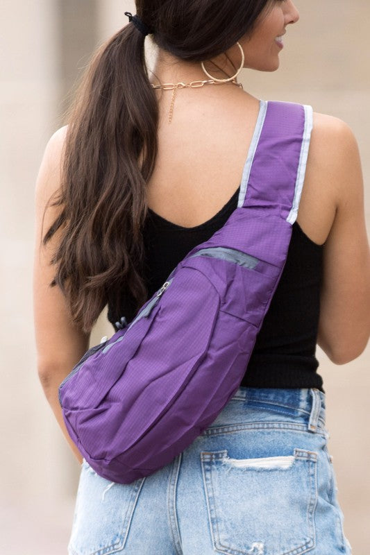 Nylon Packable Sling Bag