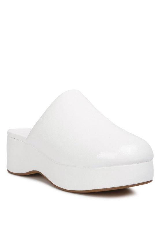 Olori Solid Platform Slip On Mules