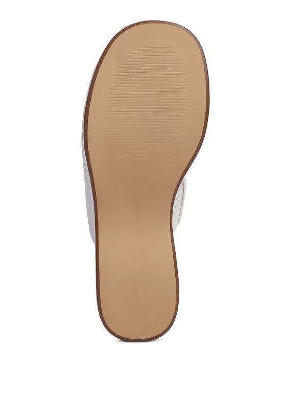 Olori Solid Platform Slip On Mules