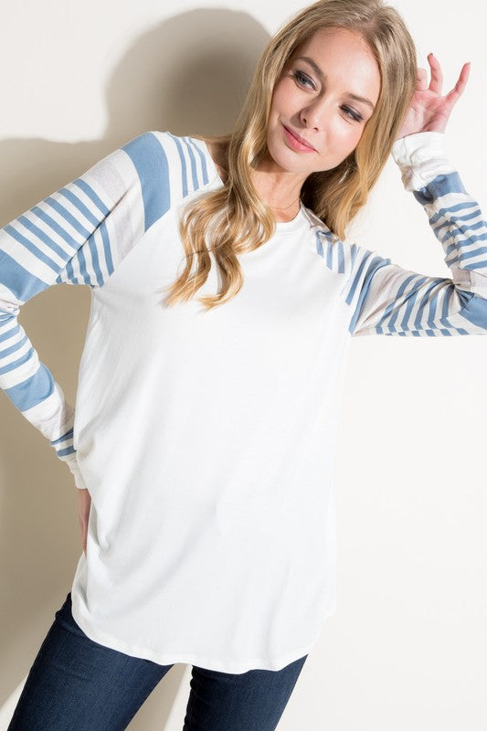 ENGINEERING STRIPE MIXED TOP