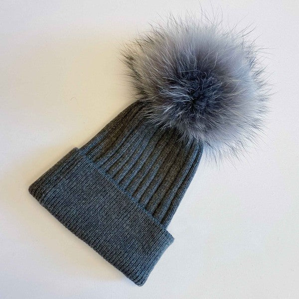 Pure Angora Genuine Fur Luxe Beanie