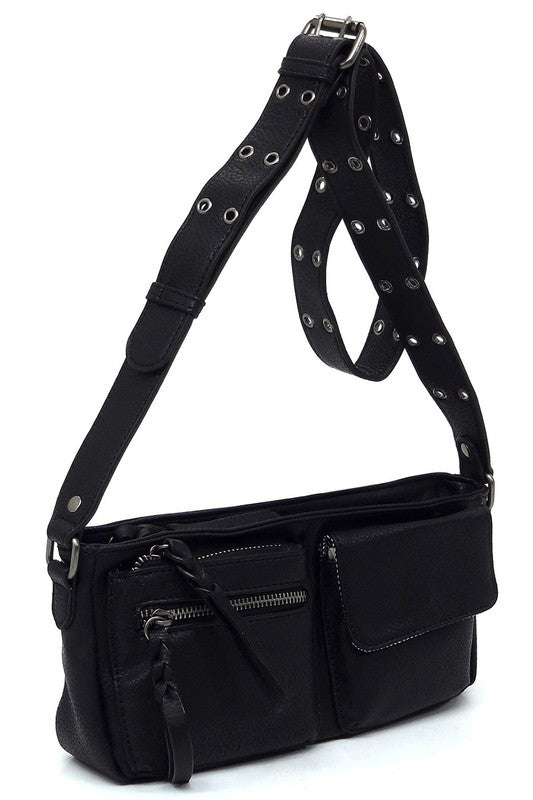 Fashion Buckle Strap Crossbody Bag