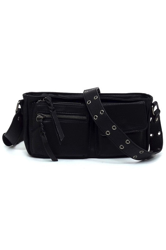 Fashion Buckle Strap Crossbody Bag