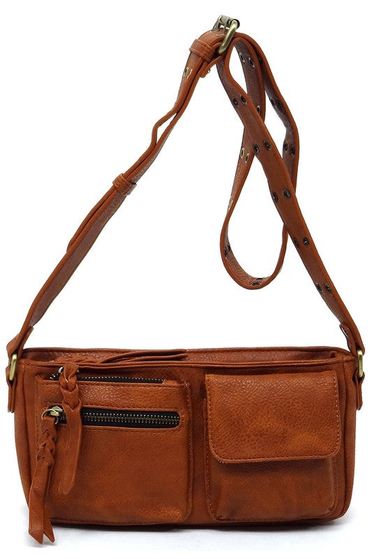 Fashion Buckle Strap Crossbody Bag