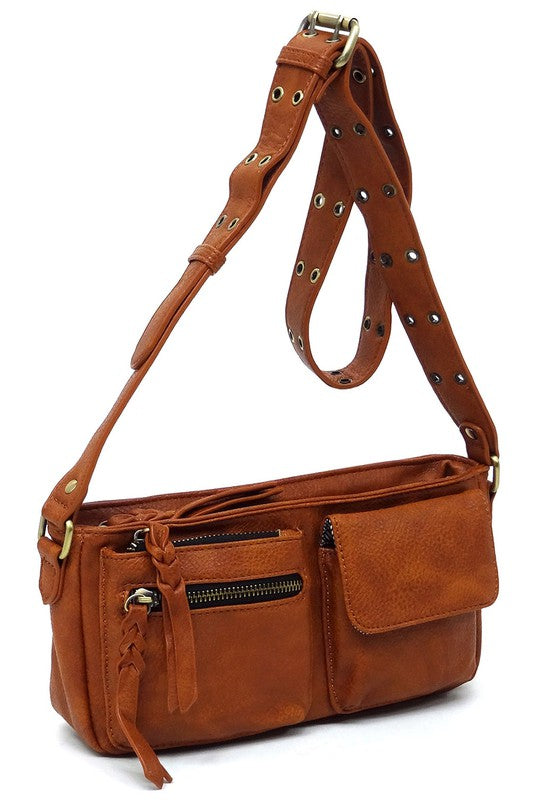 Fashion Buckle Strap Crossbody Bag