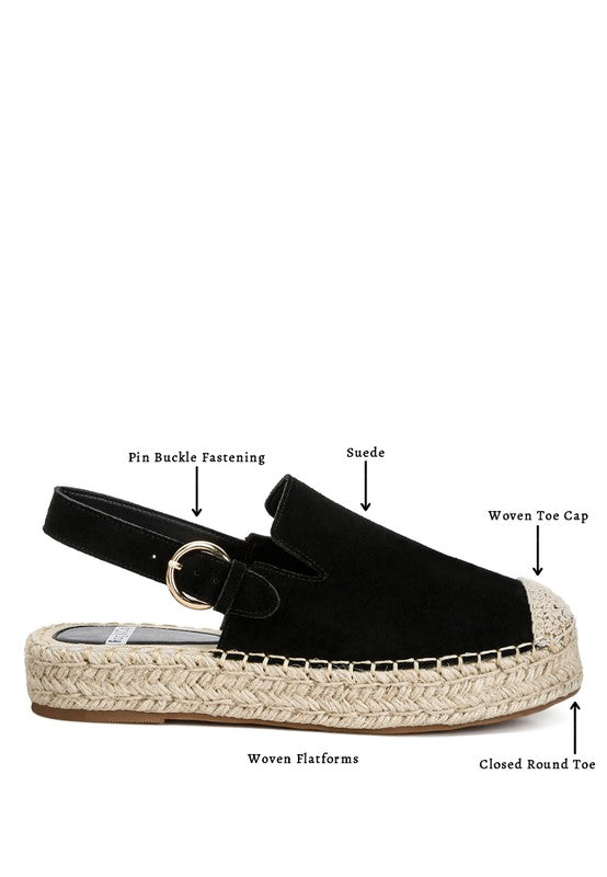 Affie Suede Slingback Strap Espadrilles