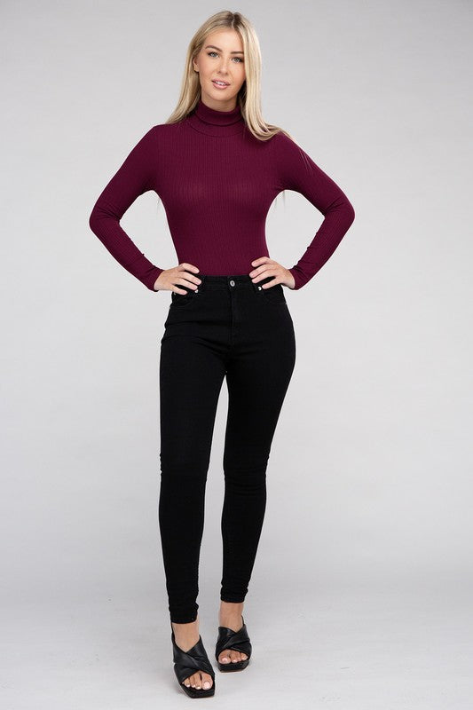 Long-Sleeve Turtleneck Bodysuit