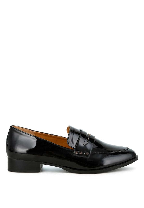 Noshiya Patent Pleather Penny Loafers