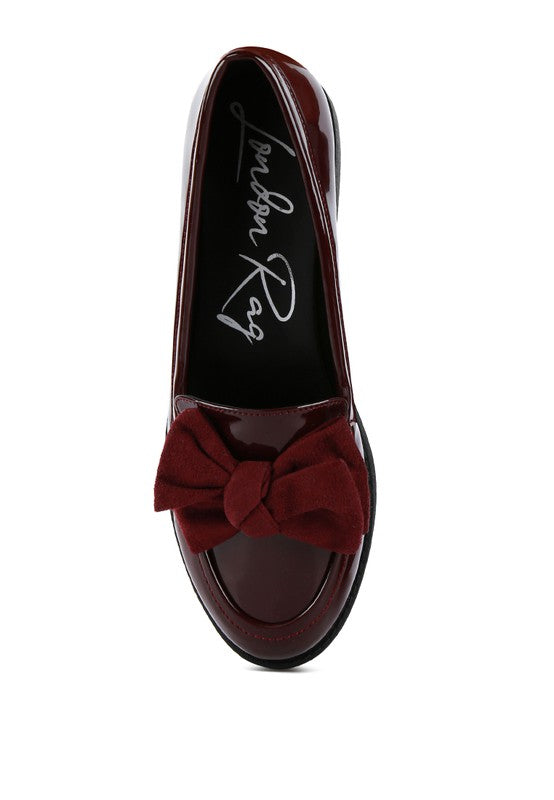 BOWBERRY BOW-TIE PATENT LOAFERS