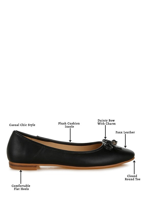 Enchanted Faux Leather Casual Ballerinas