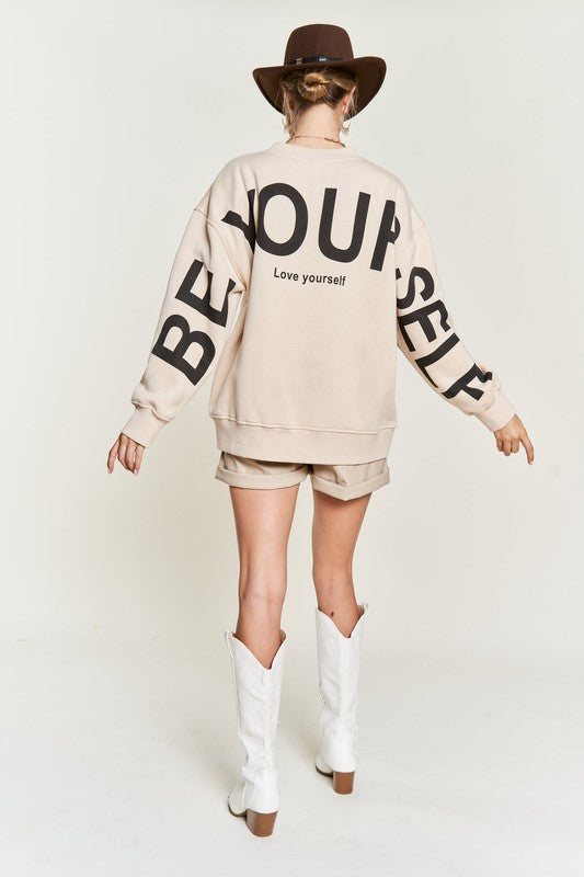 Printed oversized sweatshirt PLUS JJT5032P