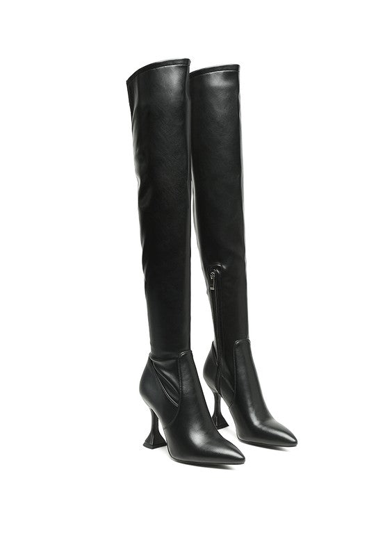 BRANDY OVER THE KNEE HIGH HEELED BOOTS