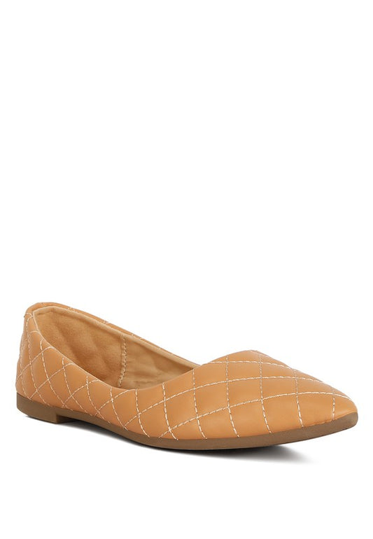 Rikhani Quilted Detail Ballet Flats