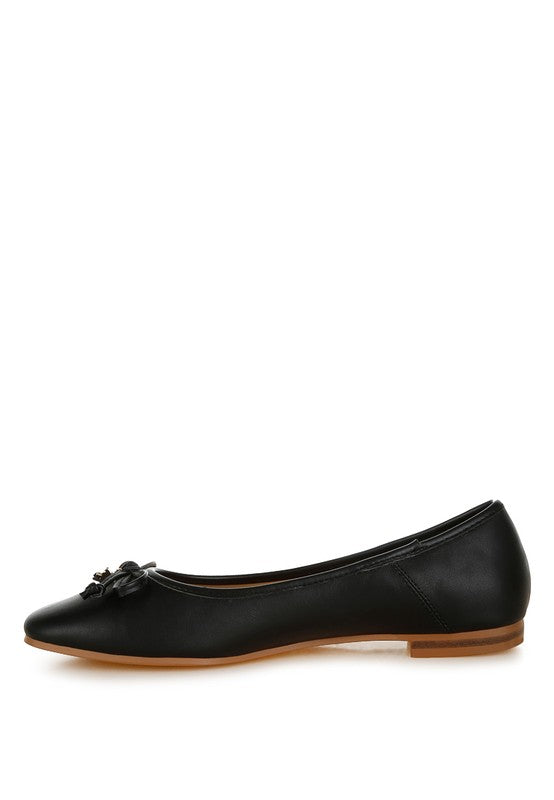 Enchanted Faux Leather Casual Ballerinas