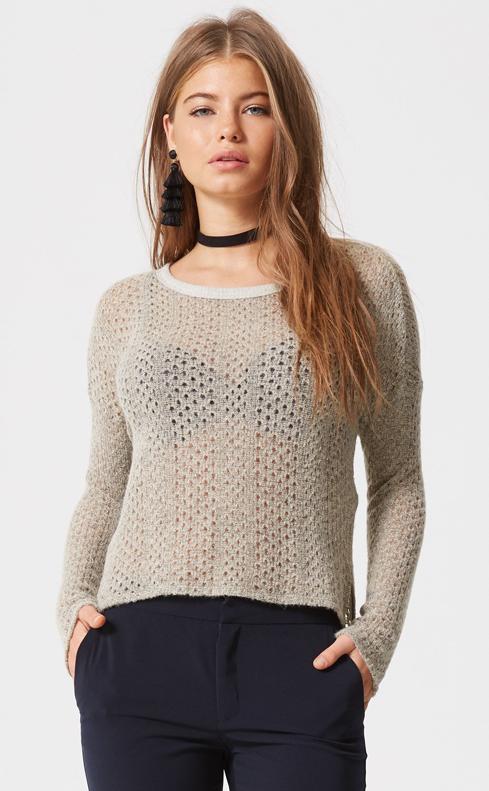 Round Neck Long Sleeve Sweater