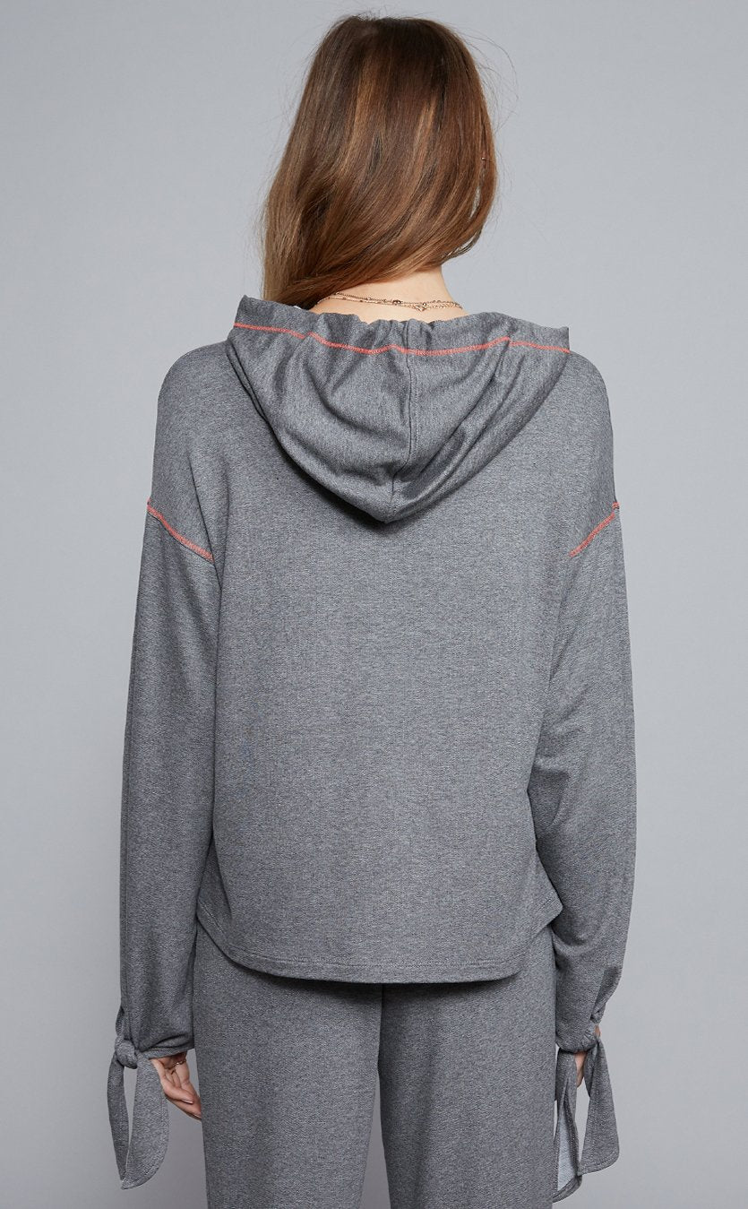 Hoodie w/ Contrast Stitching