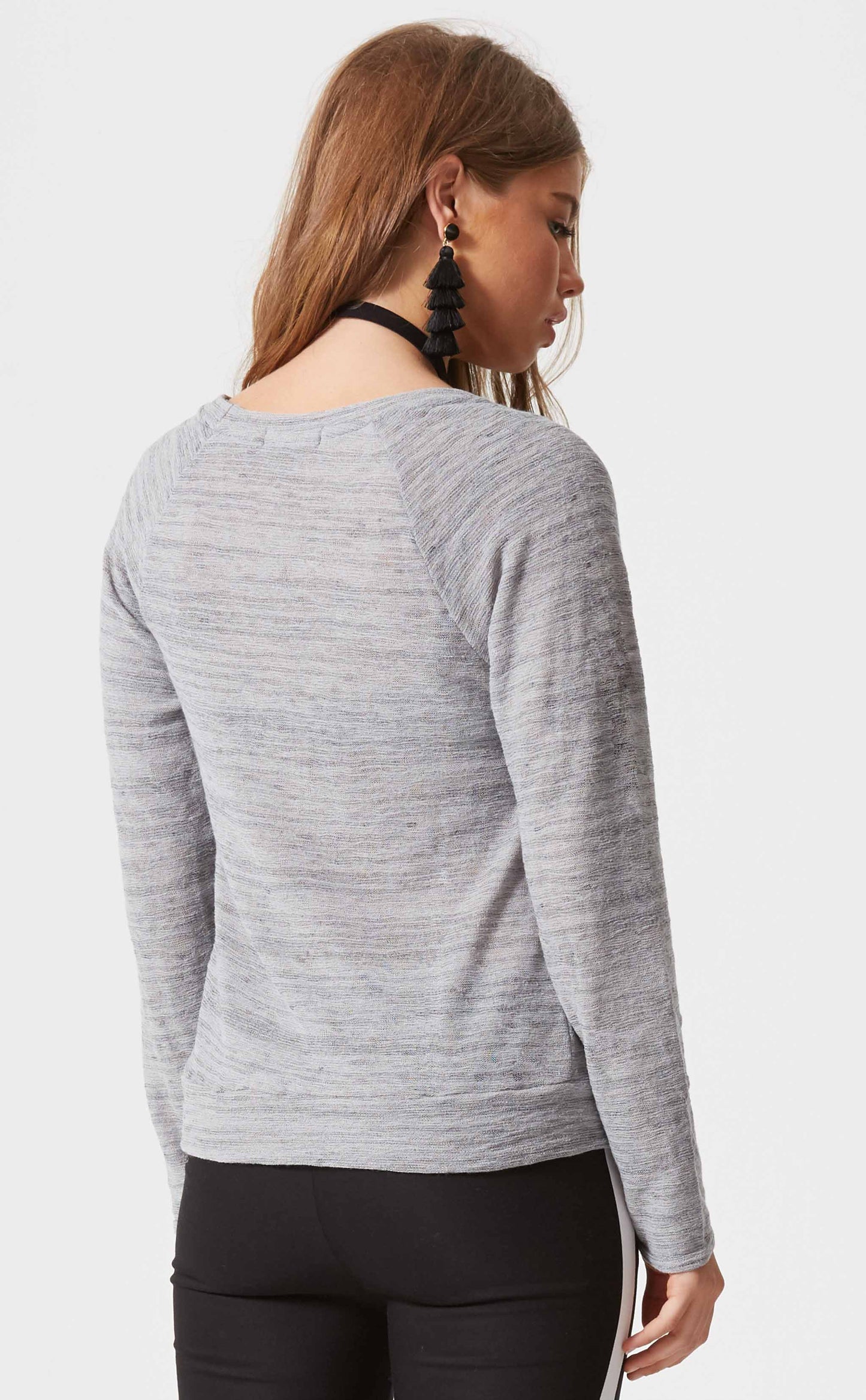 Raglan Long Sleeve With Banded Bottom