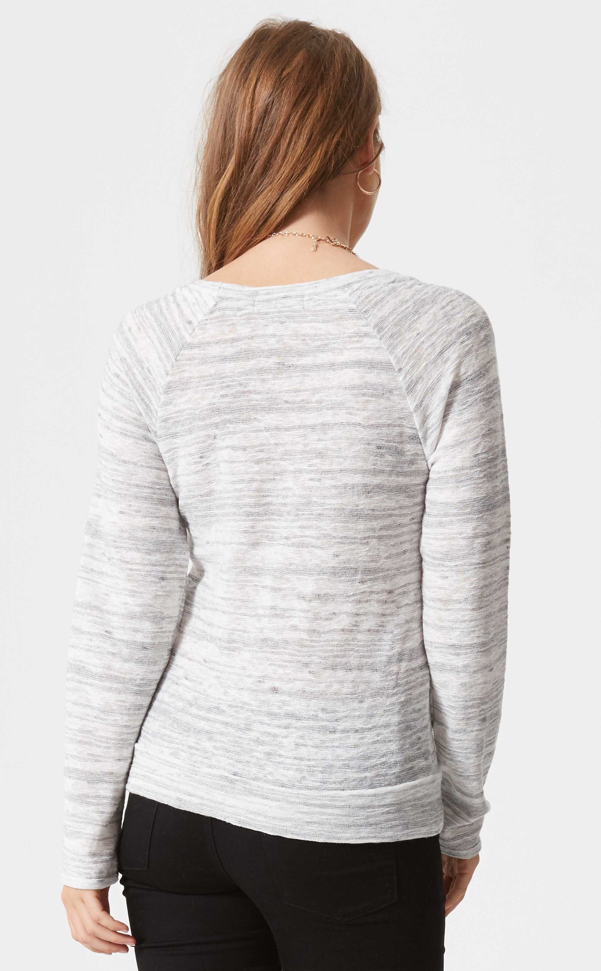 Raglan Long Sleeve With Banded Bottom