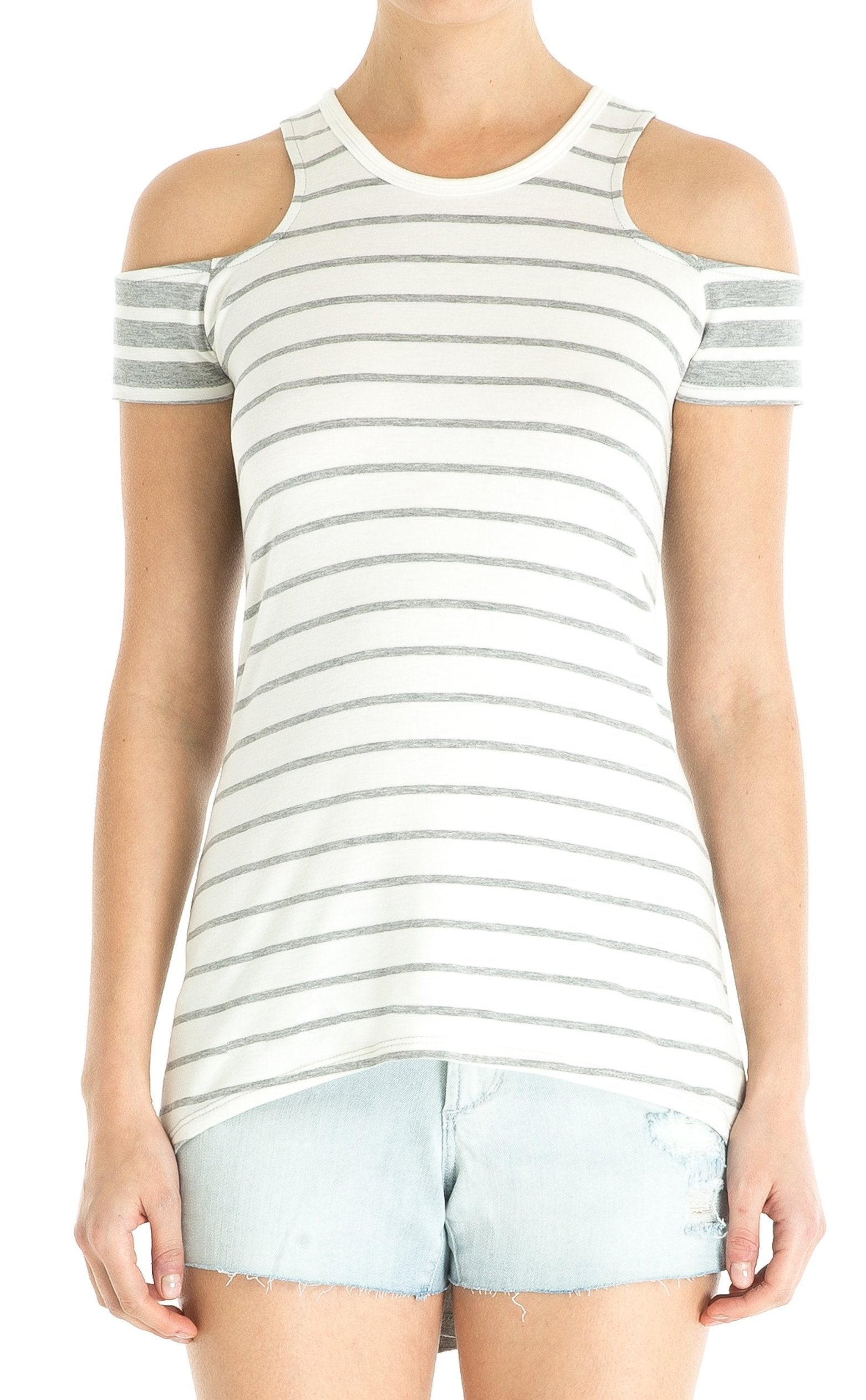 Short Sleeve Cold Shoulder Top?id=28266854159