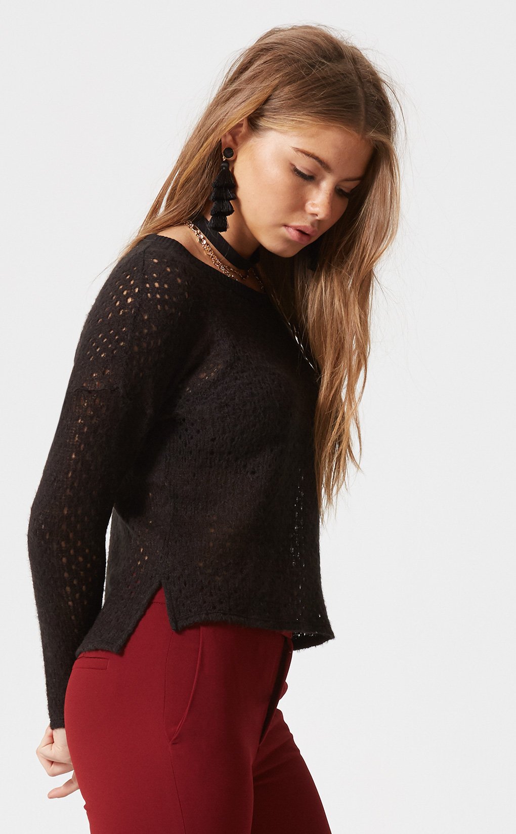 Round Neck Long Sleeve Sweater